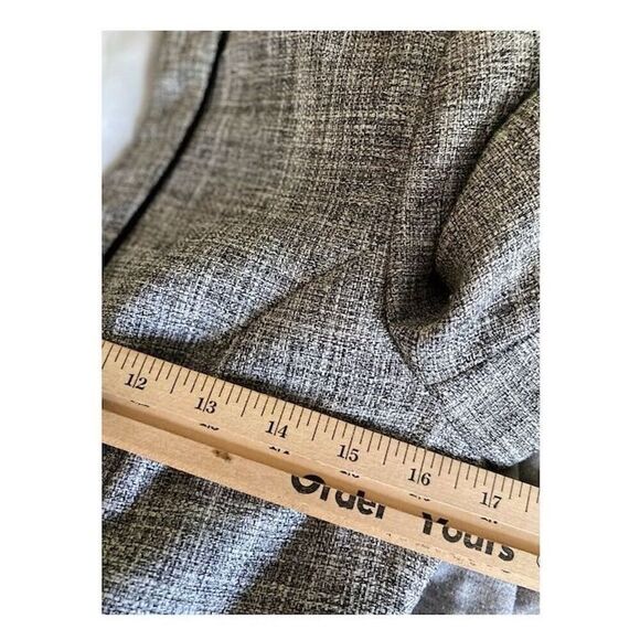 H&M Women's Gray Tweed Blazer Size 8 Mid-Length 3/4 Sleeve Jacket - Picture 5 of 7